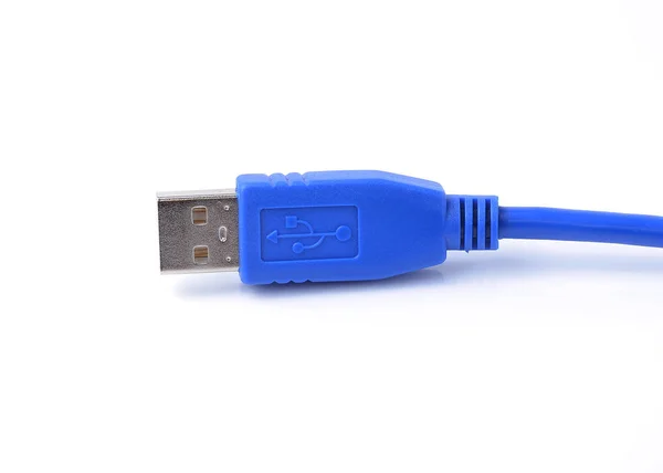 Usb Connector Tegen Witte Achtergrond — Stockfoto