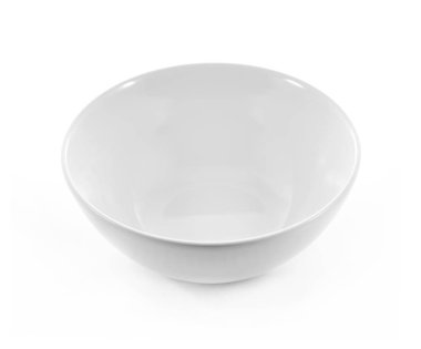 Beyaz arka planda izole edilmiş beyaz kase