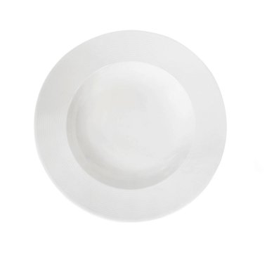 Boş plaka beyaz arkaplanda izole edildi