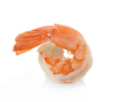 camarones. gambas aislados sobre un fondo blanco. pescados y mariscos