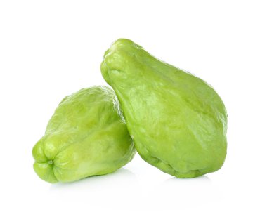 Chayote beyaz zemin üzerine