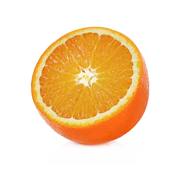 Frutto Arancio Isolato Sfondo Bianco — Foto Stock