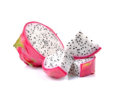 Beyaz arkaplanda Ejder Meyvesi izole