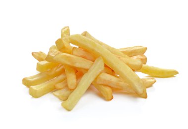 patates kızartması izole üzerinde beyaz arka plan