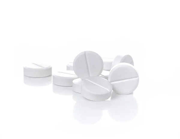 Pílulas Bacgkround Branco — Fotografia de Stock