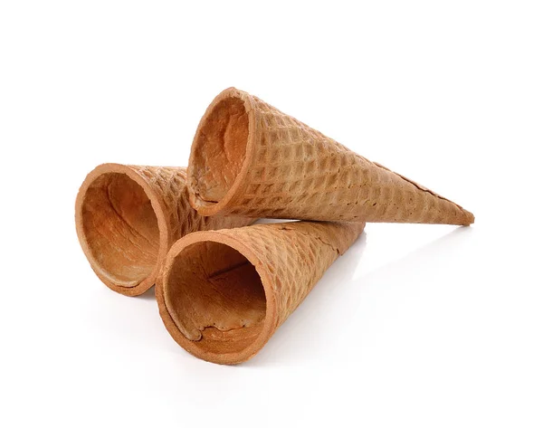 Ice Cream Cones White Background — Stock Photo, Image