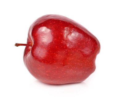 Beyaz arkaplanda elma