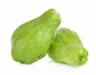 Chayote beyaz zemin üzerine