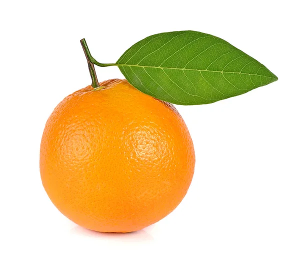 Frutto Arancio Isolato Sfondo Bianco — Foto Stock