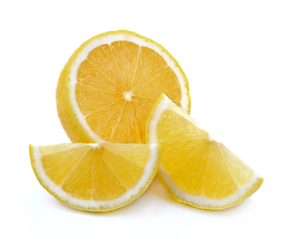 Свіжий Лимон Білому Тлі — стокове фото