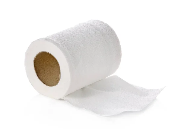 Carta Igienica Isolata Sfondo Bianco — Foto Stock