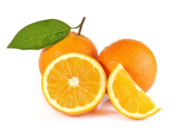 Апельсинові Фрукти Ізольовані Білому Фоні — стокове фото
