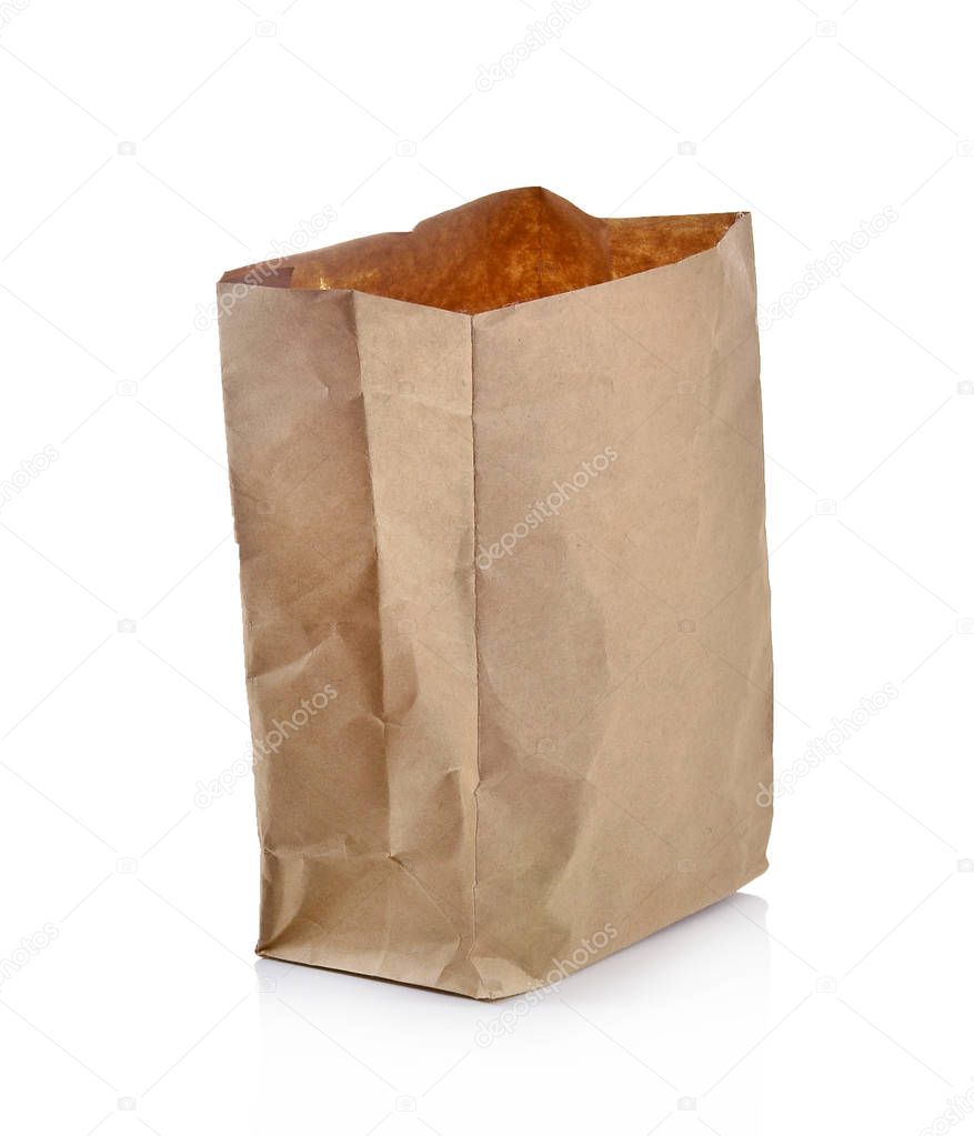  paper bag  on white background