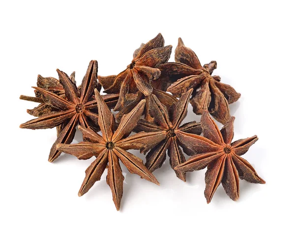 Star Anise Spice Fruits Seeds Isolated White Background Stock Picture