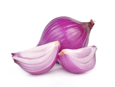 arpacık soğanları beyaz arkaplanda izole edildi