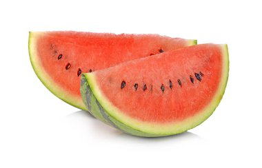 Beyaz arkaplanda karpuz dilimi