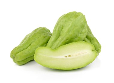 Chayote beyaz zemin üzerine