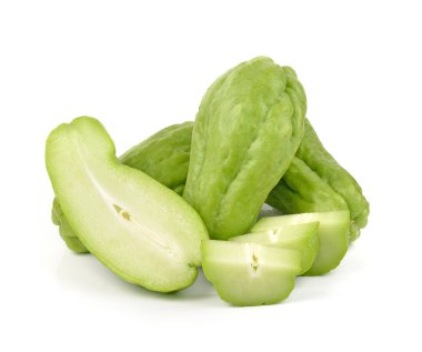 Chayote beyaz zemin üzerine