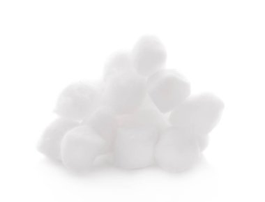 Beyaz arkaplanda pamuk örnekleri