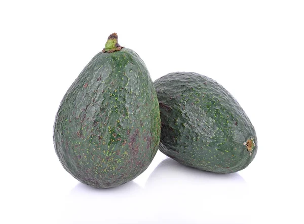 Green avocados isolated on the white background Royalty Free Stock Images