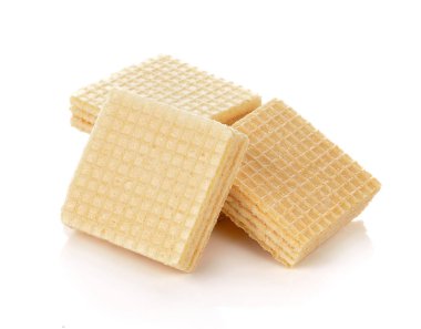 Beyaz arkaplanda izole edilmiş waffle