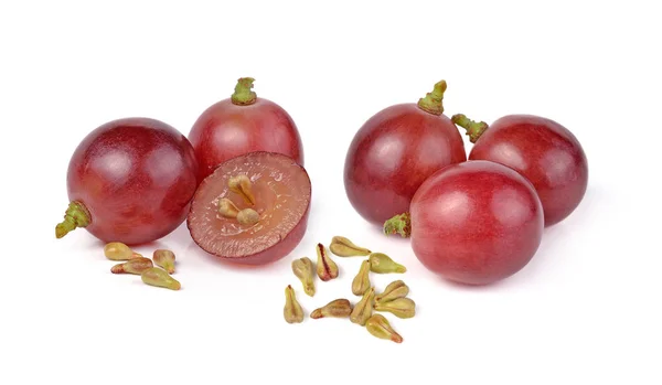 Red Grapes White Background — Stock Photo, Image