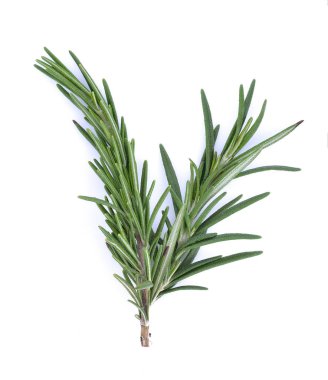 Beyaz arkaplanda biberiye izole edildi