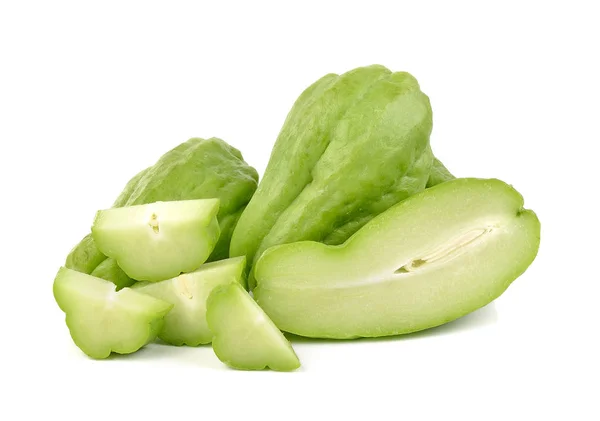 Chayote Beyaz Zemin Üzerine — Stok fotoğraf