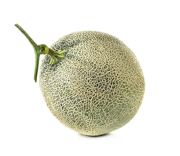 Kantaloupe Melon Isolerad Vit Bakgrund — Stockfoto