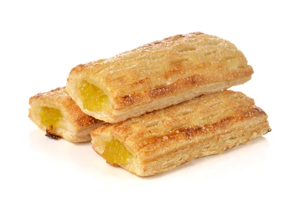 白い背景に分離されたパイナップルのパイ — ストック写真