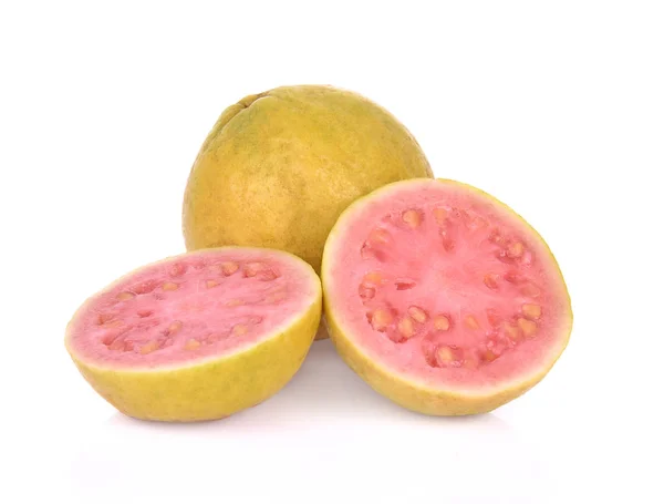 Guava Hijau Segar Buah Pada Backgroun Putih — Stok Foto