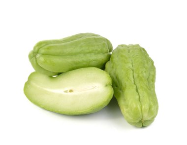 Chayote beyaz zemin üzerine