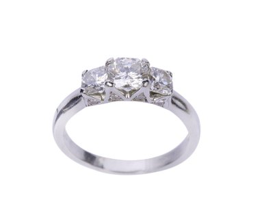 Beyaz bir arka plan üzerinde izole yüzük