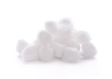Beyaz arkaplanda pamuk örnekleri