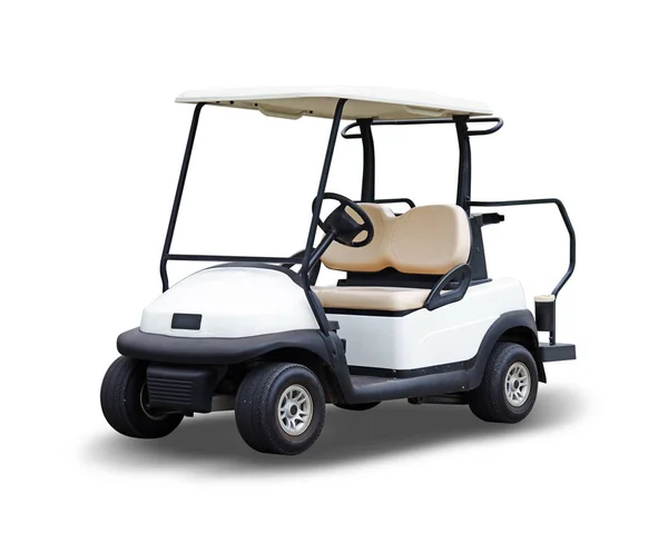 Golf Cart Golfkocsi Elszigetelt Fehér Háttér — Stock Fotó