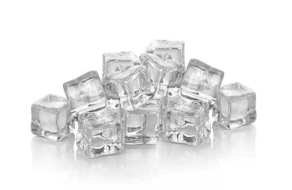Cubo Gelo Isolado Sobre Fundo Branco — Fotografia de Stock