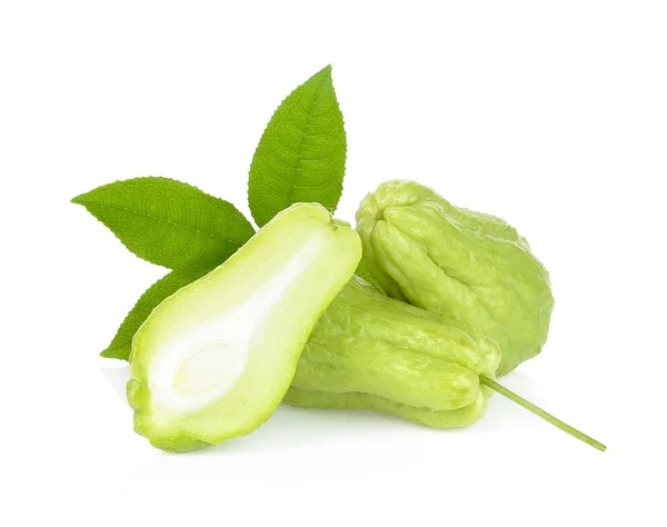 Chayote Vit Bakgrund — Stockfoto