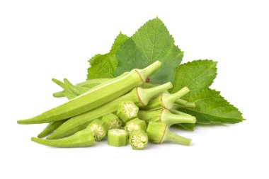 okra isolated on white background clipart