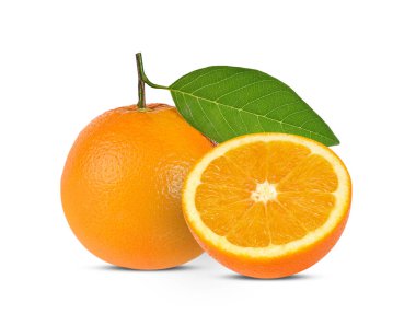 Beyaz arkaplanda portakal meyvesi izole