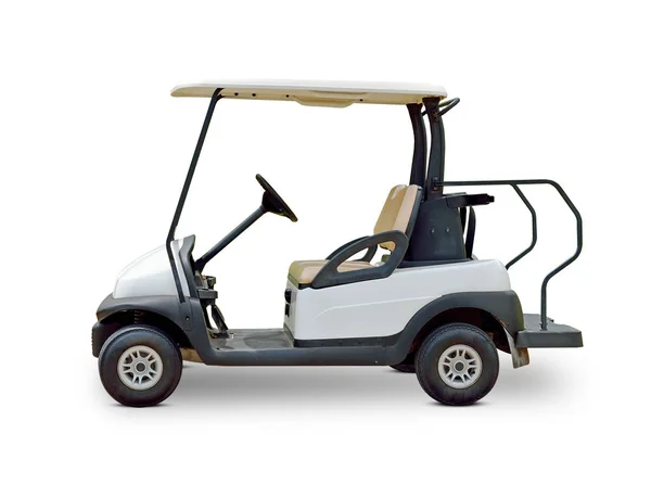 Carrito de golf aislado sobre fondo blanco —  Fotos de Stock