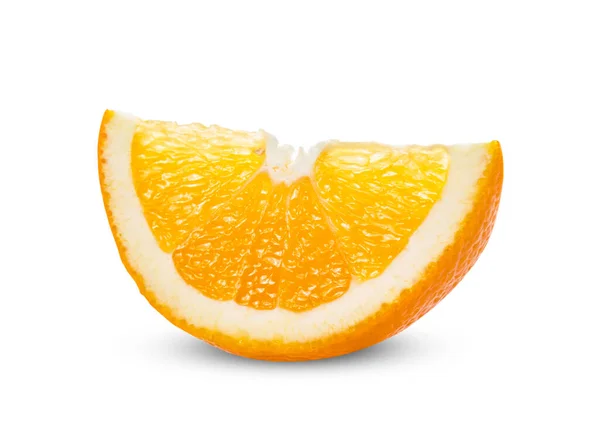 Fetta Arancione Sfondo Bianco — Foto Stock