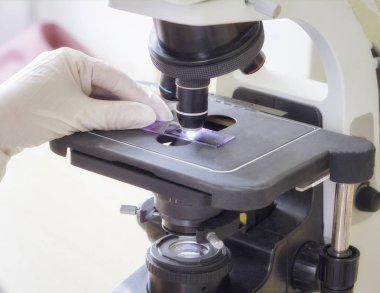 kan sınav mikroskop, yakın çekim