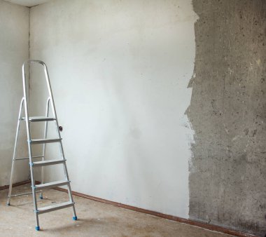 Onarım Oda, shpatlevannaja duvar ve merdiven
