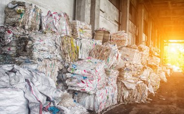 Çöp daha fazla işleme, sıralama ve rubbisch, Güneş preslenmiş çöp, işleme için bastırdı