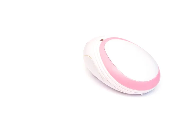 Doppler fetal para mulheres grávidas para ouvir o batimento cardíaco do bebê fetal, fundo branco, isolado, close-up — Fotografia de Stock
