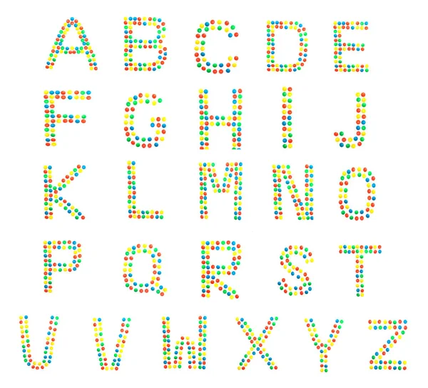 Multicolored alphabet from children's mosaic Letters, ABC — Stock Photo, Image