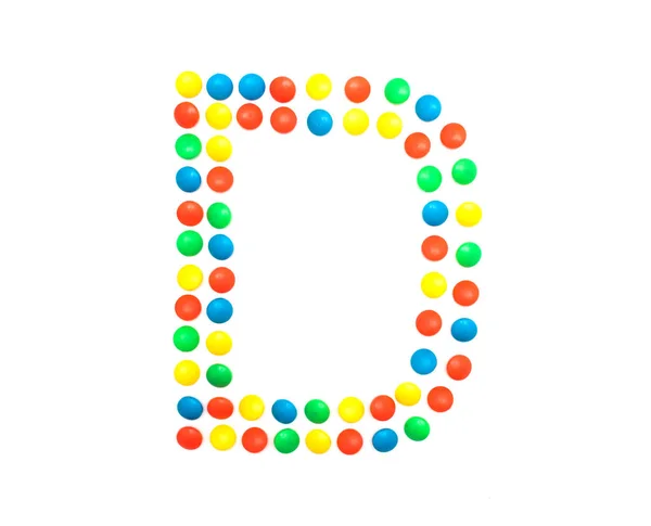 Mångfärgade alfabetet från barnens mosaik bokstaven D — Stockfoto