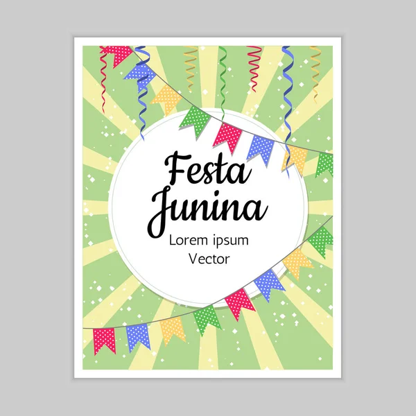 Festa Junina posteri, vektör tasarımı. Parti daveti..