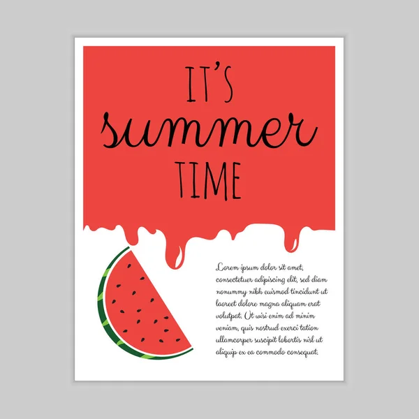 Meyve ve tipografi ile renkli poster.