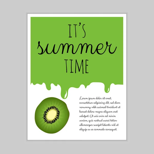 Meyve ve tipografi ile renkli poster.